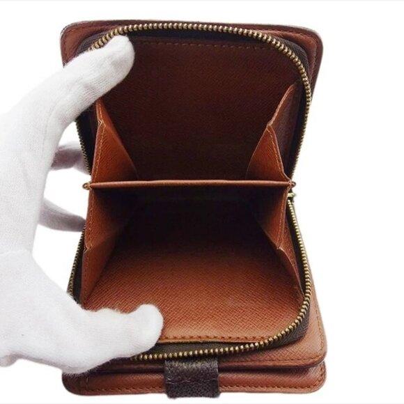 LOUIS VUITTON Bifold Wallet Monogram Beige Monogram Canvas Auth Used - Picture 7 of 10